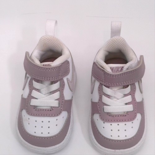 Nike White & Purple court borough low girls toddler Nike court borough low 3