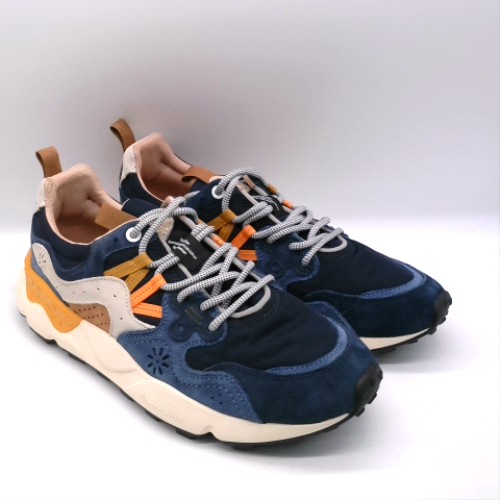 FLOWER MOUNTAIN Navy Multi yamano 3 trainers FLOWER MOUNTAIN yamano 3 2