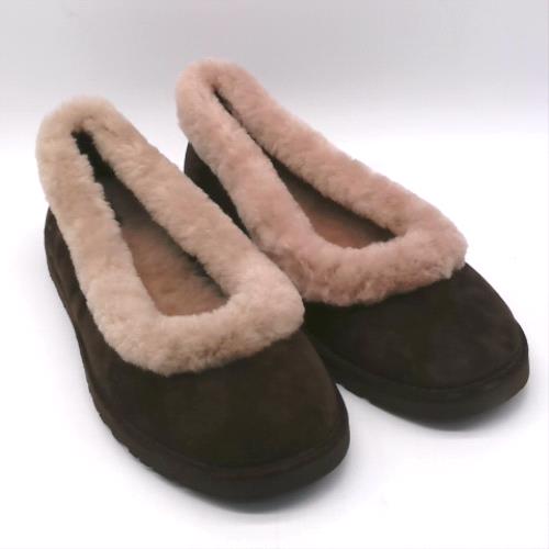 UGG Dark Brown zora ballet flats UGG zora ballet 2
