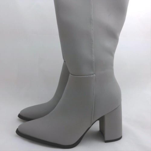 schuh Grey diya knee high heel boots schuh diya knee high heel 2