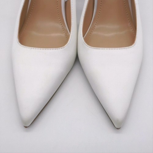 schuh White sade heeled slingback court high heels schuh sade heeled slingback court 2