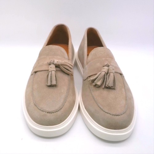 schuh Taupe percy suede tassel loafer shoes schuh percy suede tassel loafer 1