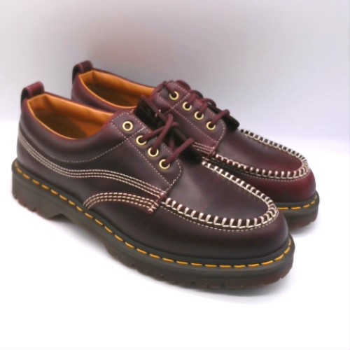 Dr Martens Burgundy lowell moc toe shoes Dr Martens lowell moc toe 2