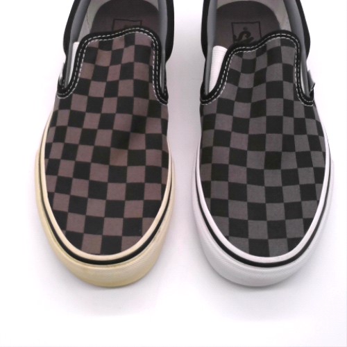 Vans Black & Grey classic slip-on checkerboard trainers Vans classic slip-on checkerboard 3
