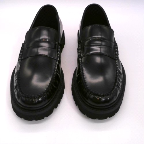schuh Black rudy leather loafer shoes schuh rudy leather loafer 1