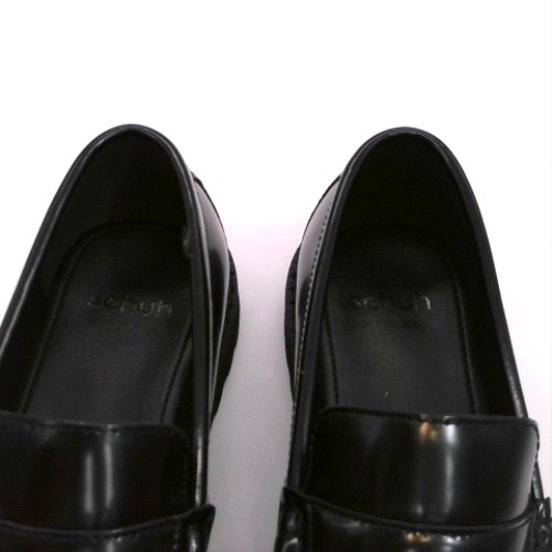 schuh Black rudy leather loafer shoes schuh rudy leather loafer 3