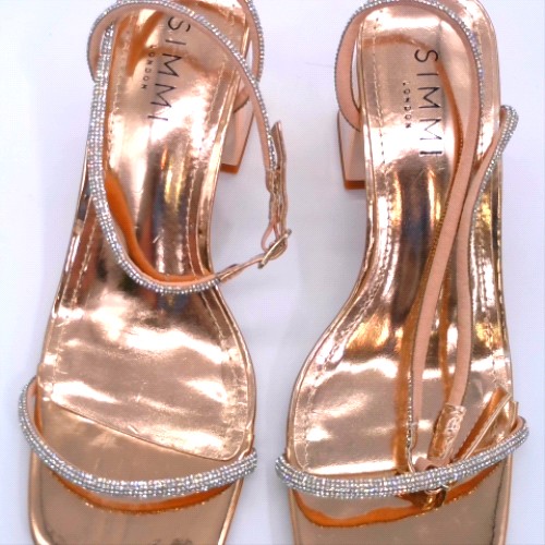 SIMMI Rose Gold ciel block low heels SIMMI ciel block 3