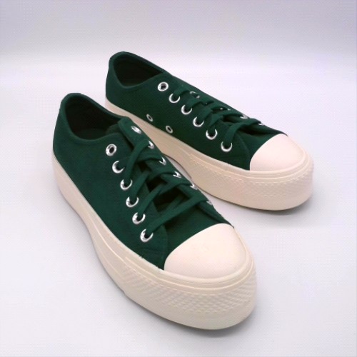 Converse Green all star lift ox trainers Converse all star lift ox 2