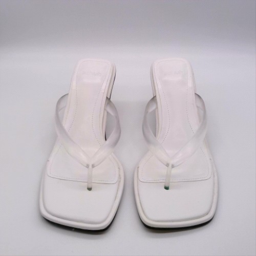 schuh White salvia clear toe post high heels schuh salvia clear toe post 1