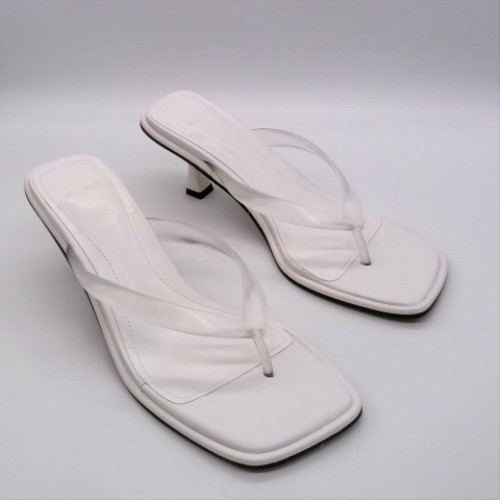 schuh White salvia clear toe post high heels schuh salvia clear toe post 2