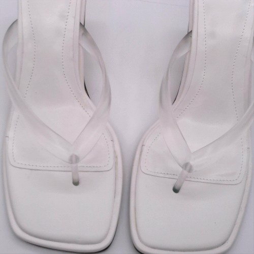 schuh White salvia clear toe post high heels schuh salvia clear toe post 3