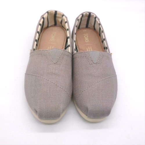 TOMS Light Grey alp heritage canvas flats TOMS alp heritage canvas 1