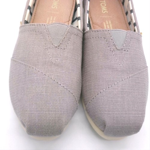 TOMS Light Grey alp heritage canvas flats TOMS alp heritage canvas 2