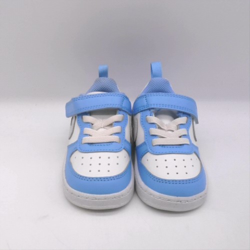 Nike White & Pl Blue court borough low boys toddler Nike court borough low 1