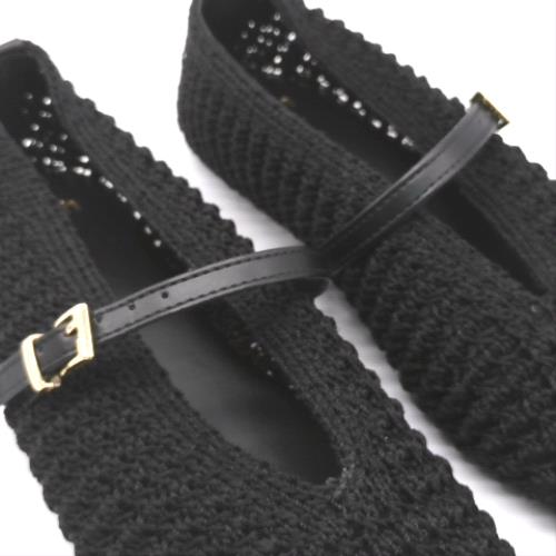 schuh Black lisbeth crochet ballerina flats schuh lisbeth crochet ballerina 3