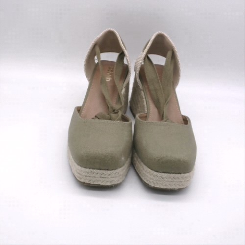 schuh Wide Fit Khaki veronica espadrille high heels schuh veronica espadrille 1