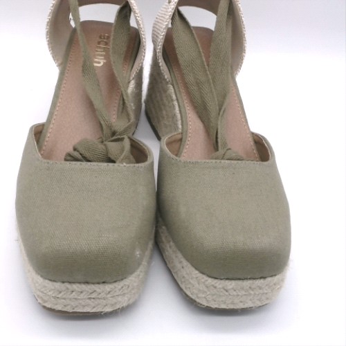 schuh Wide Fit Khaki veronica espadrille high heels schuh veronica espadrille 2
