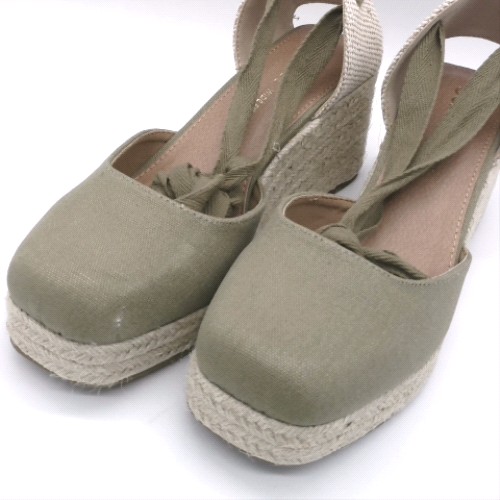 schuh Wide Fit Khaki veronica espadrille high heels schuh veronica espadrille 3