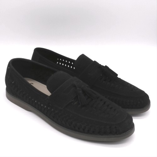 schuh Black robbie woven loafer shoes schuh robbie woven loafer 3