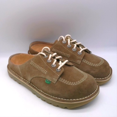 Kickers Classics Taupe kick mule flats Kickers Classics kick mule 2