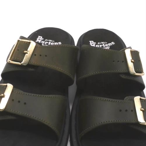 Dr Martens Khaki josef slide sandals Dr Martens josef slide 2