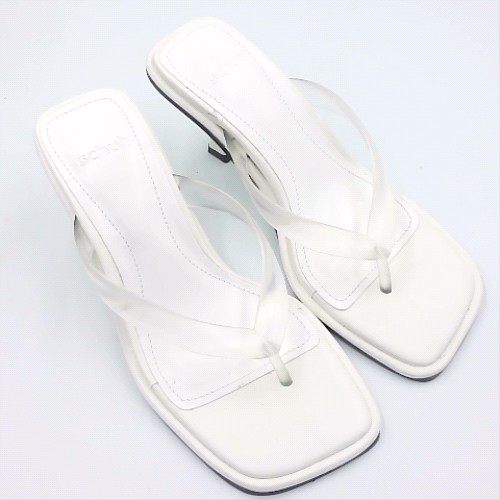 schuh White salvia clear toe post high heels schuh salvia clear toe post 3