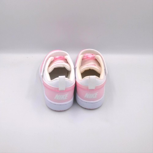 Nike White & Pink court borough low girls junior Nike court borough low 3