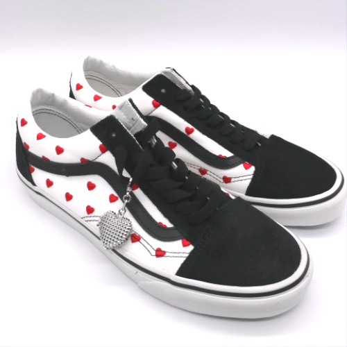 Vans White & Red old skool hearts trainers Vans old skool hearts 3