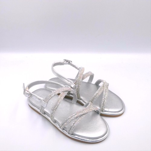 schuh Silver tevy embellished strappy girls junior schuh tevy embellished strappy 2