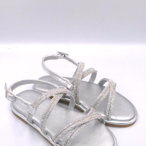 schuh Silver tevy embellished strappy girls junior schuh tevy embellished strappy 3
