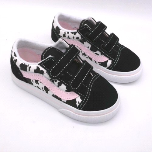 Vans Black & pink old skool v girls toddler Vans old skool v 3
