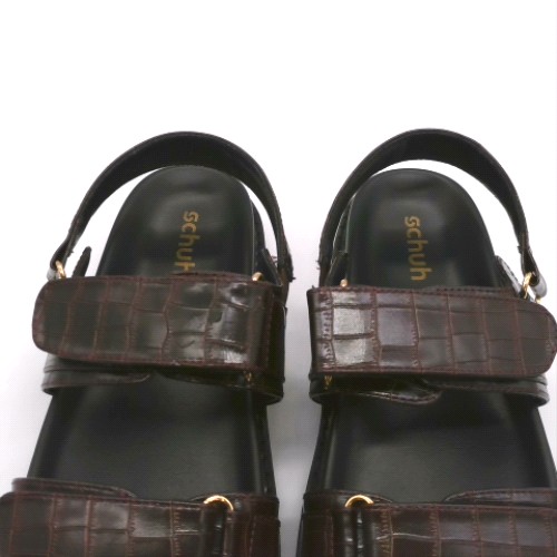 schuh Brown tiesha footbed sandals schuh tiesha footbed 3