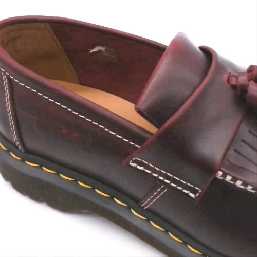 Dr Martens Burgundy adrian ben tassel loafer shoes Dr Martens adrian ben tassel loafer 3