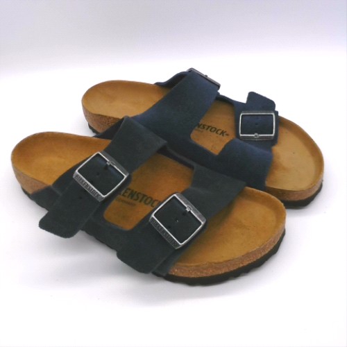 BIRKENSTOCK Navy arizona suede sandals BIRKENSTOCK arizona suede 2