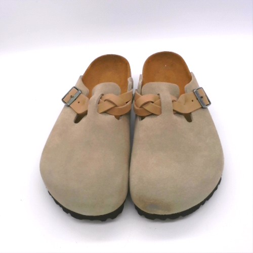 BIRKENSTOCK Taupe boston braided clog sandals BIRKENSTOCK boston braided clog 1