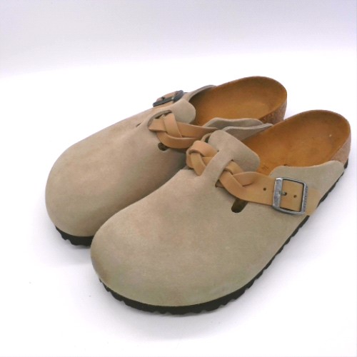 BIRKENSTOCK Taupe boston braided clog sandals BIRKENSTOCK boston braided clog 2