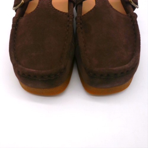Clarks Originals Brown wallabee evo bar flats Clarks Originals wallabee evo bar 2
