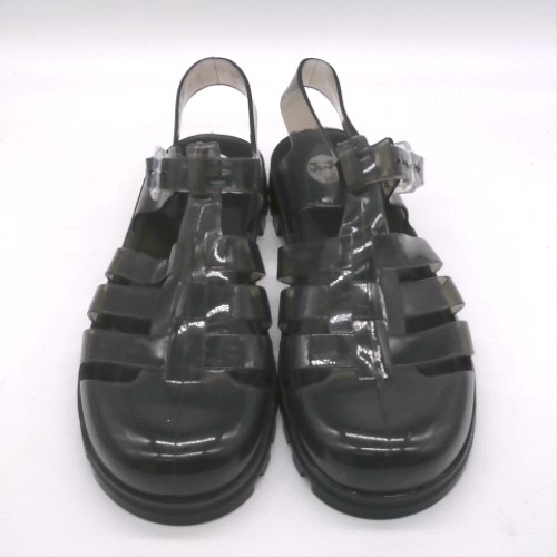 JUJU JELLIES Black maxi flat sandals JUJU JELLIES maxi flat 1