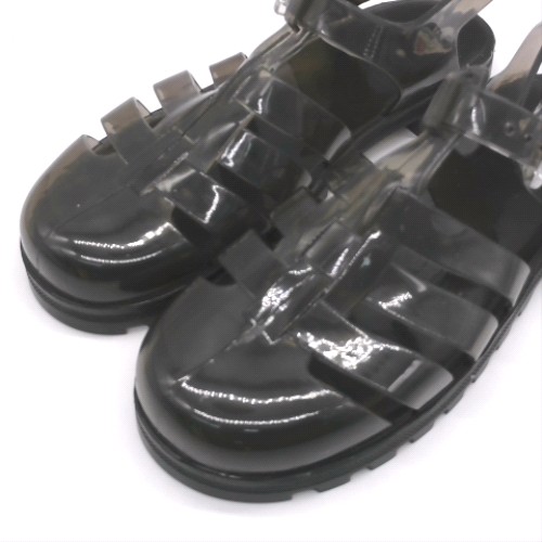 JUJU JELLIES Black maxi flat sandals JUJU JELLIES maxi flat 3