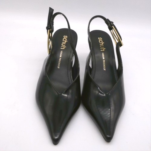 schuh Black sage buckle slingback court high heels schuh sage buckle slingback court 1