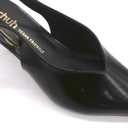 schuh Black sage buckle slingback court high heels schuh sage buckle slingback court 3
