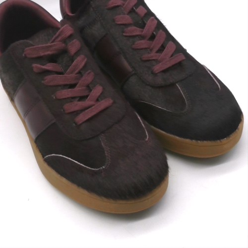 schuh Burgundy miley leather trainer trainers schuh miley leather trainer 3
