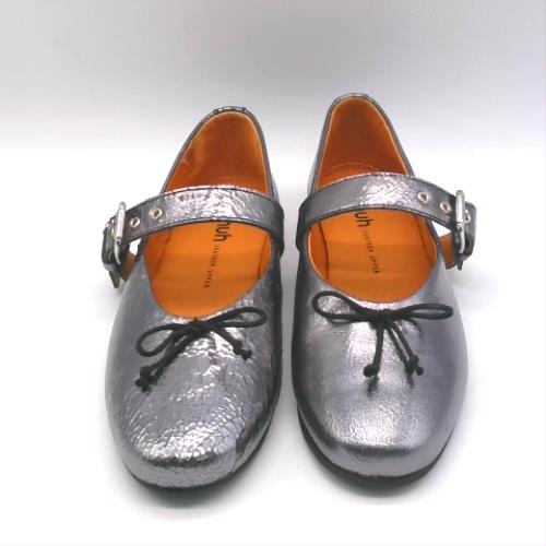 schuh Silver lucinda leather ballerina flats schuh lucinda leather ballerina 1