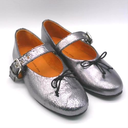 schuh Silver lucinda leather ballerina flats schuh lucinda leather ballerina 2