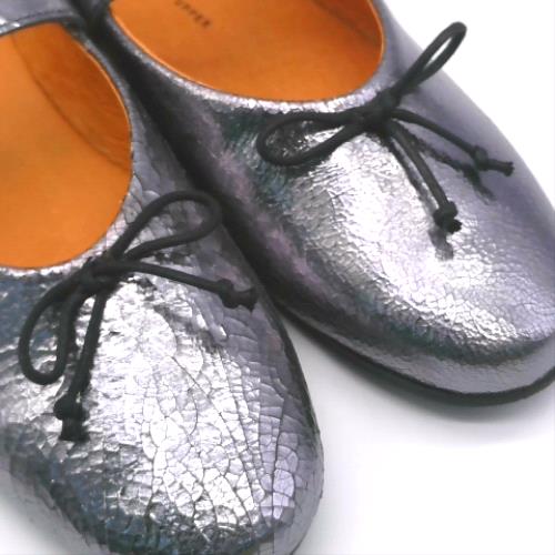 schuh Silver lucinda leather ballerina flats schuh lucinda leather ballerina 3