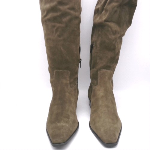 schuh Dark Green daffy suede over the knee boots schuh daffy suede over the knee 1
