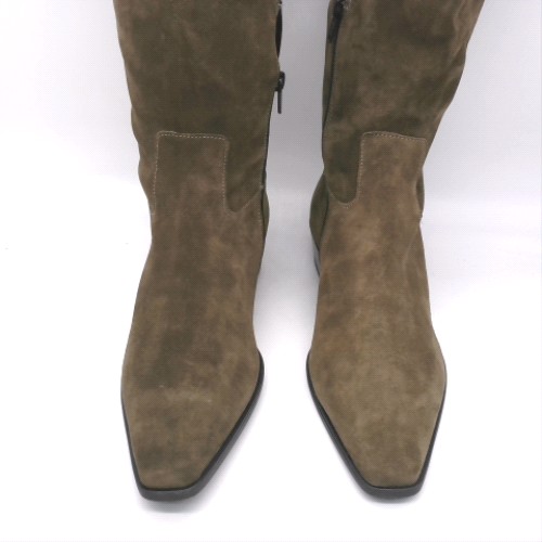 schuh Dark Green daffy suede over the knee boots schuh daffy suede over the knee 2