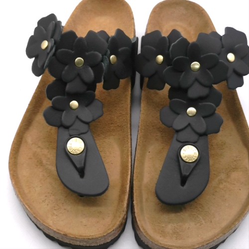 BIRKENSTOCK Black gizeh flowers sandals BIRKENSTOCK gizeh flowers 3