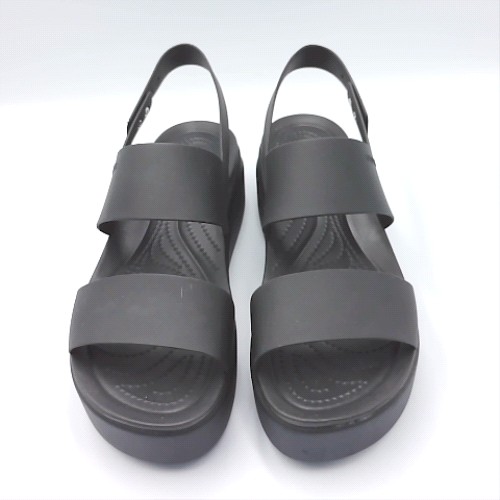 Crocs Black brooklyn low wedge sandals Crocs brooklyn low wedge 1