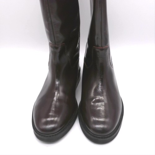 schuh Burgundy daffodil leather riding boots schuh daffodil leather riding 1